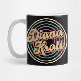 vintage circle line color Diana Krall Mug